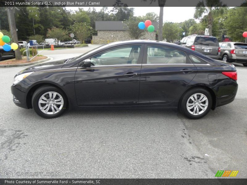 Indigo Blue Pearl / Camel 2011 Hyundai Sonata GLS