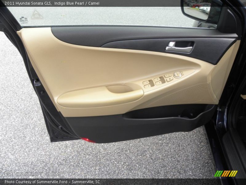 Indigo Blue Pearl / Camel 2011 Hyundai Sonata GLS