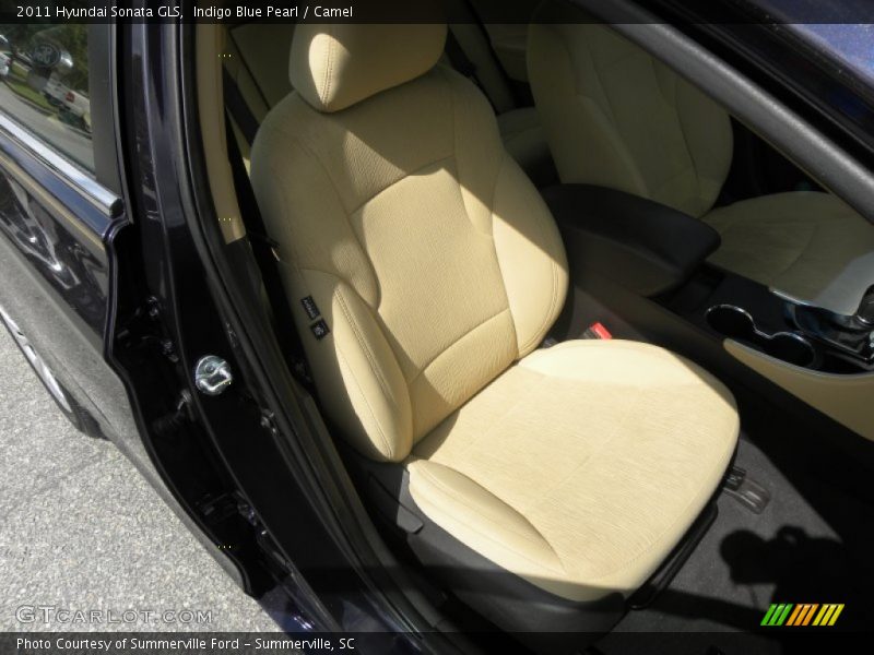 Indigo Blue Pearl / Camel 2011 Hyundai Sonata GLS