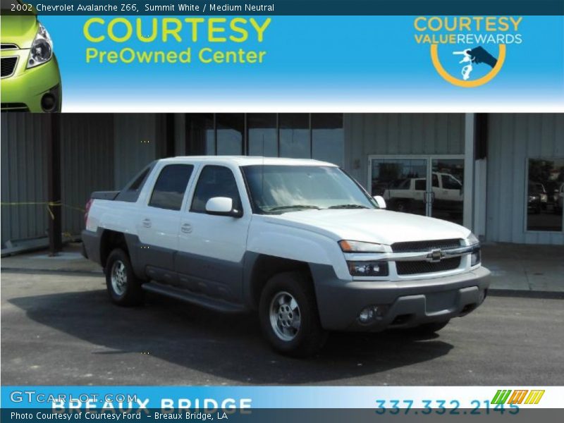 Summit White / Medium Neutral 2002 Chevrolet Avalanche Z66