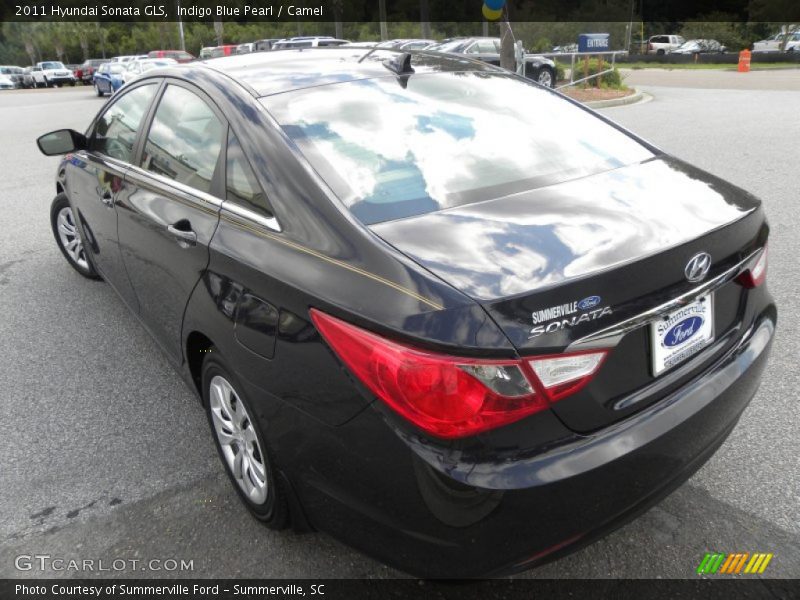 Indigo Blue Pearl / Camel 2011 Hyundai Sonata GLS