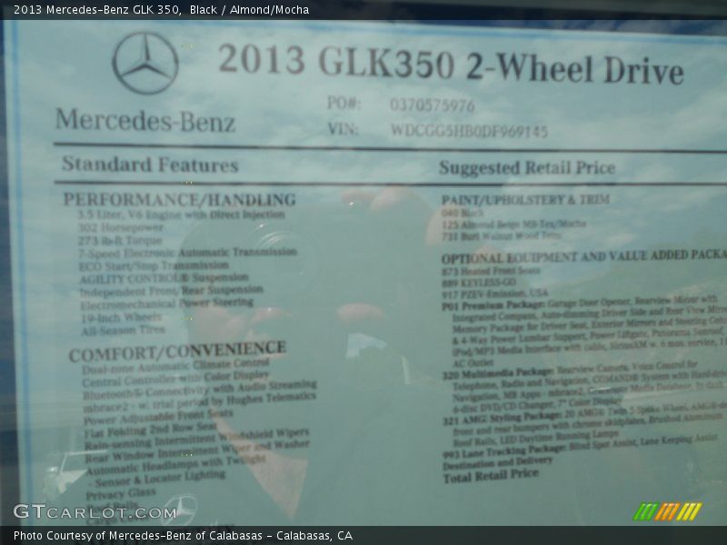 Black / Almond/Mocha 2013 Mercedes-Benz GLK 350
