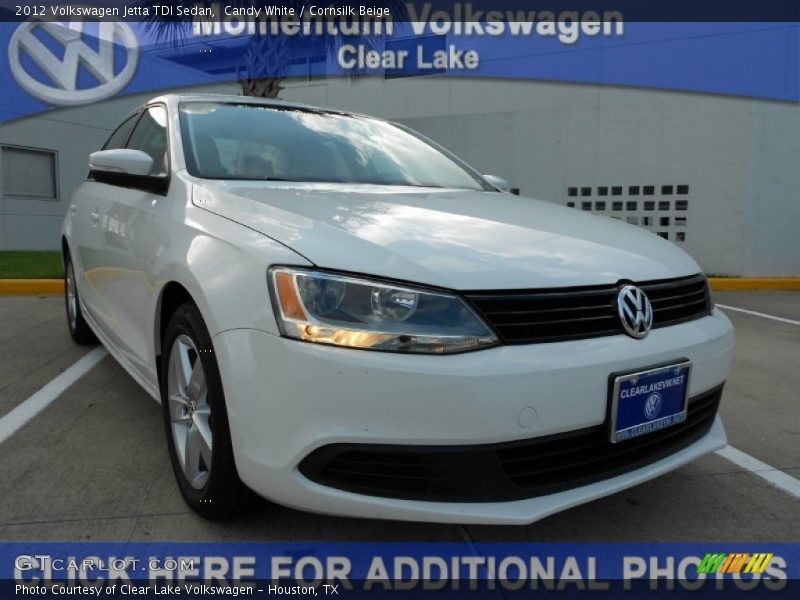 Candy White / Cornsilk Beige 2012 Volkswagen Jetta TDI Sedan