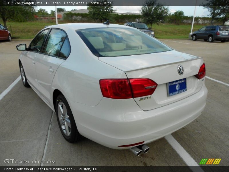 Candy White / Cornsilk Beige 2012 Volkswagen Jetta TDI Sedan