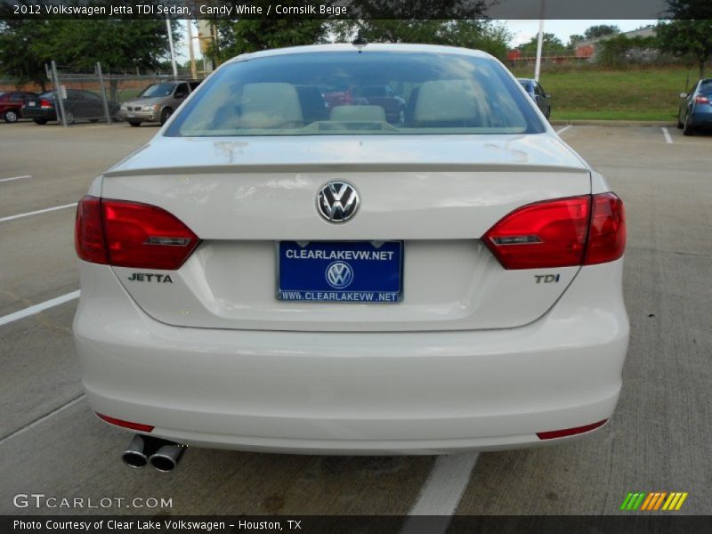 Candy White / Cornsilk Beige 2012 Volkswagen Jetta TDI Sedan