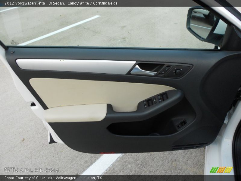 Candy White / Cornsilk Beige 2012 Volkswagen Jetta TDI Sedan