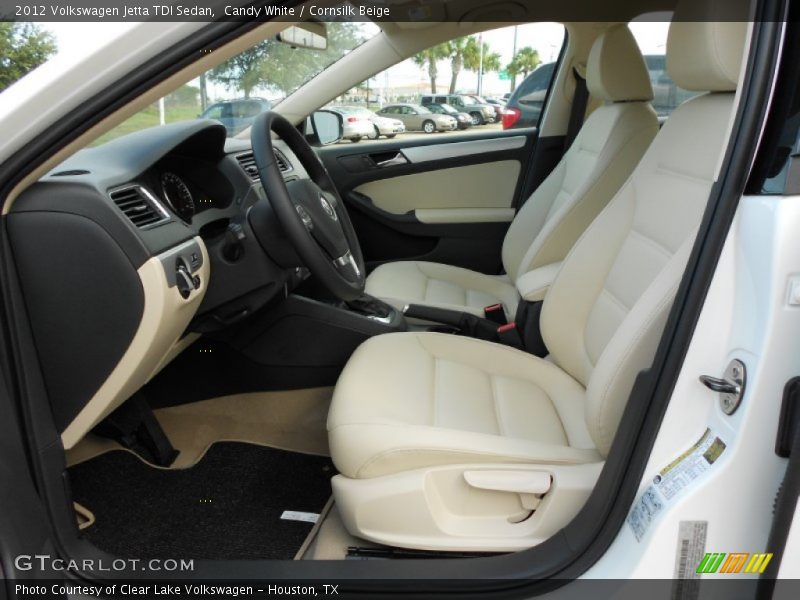Candy White / Cornsilk Beige 2012 Volkswagen Jetta TDI Sedan