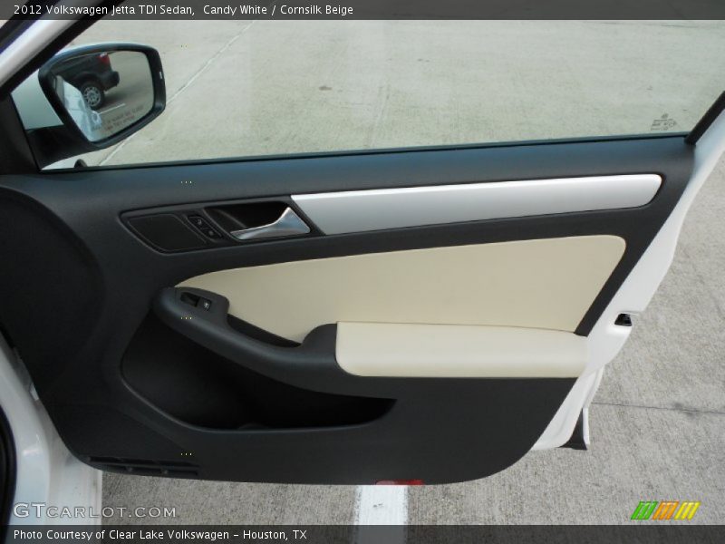 Candy White / Cornsilk Beige 2012 Volkswagen Jetta TDI Sedan