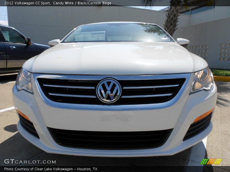 Candy White / Black/Cornsilk Beige 2012 Volkswagen CC Sport