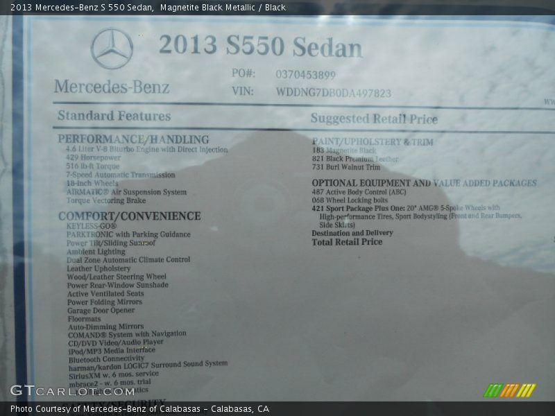 Magnetite Black Metallic / Black 2013 Mercedes-Benz S 550 Sedan