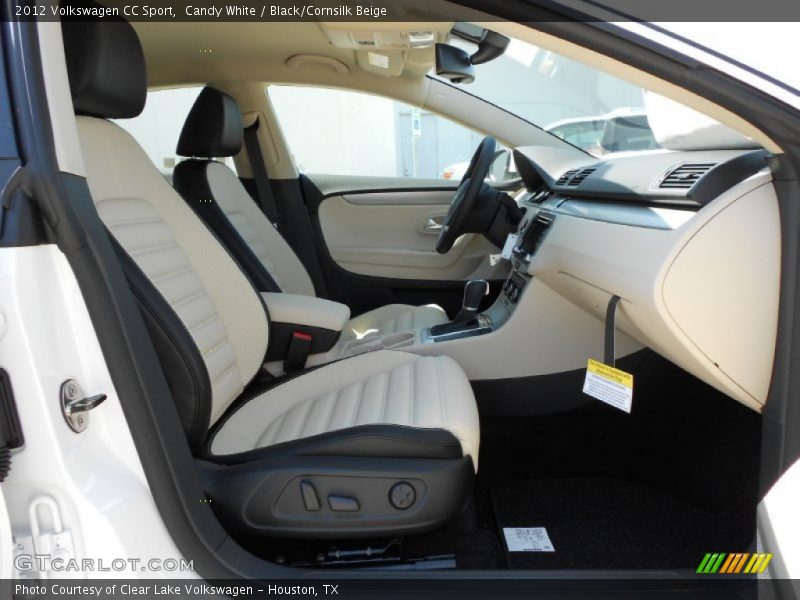 Candy White / Black/Cornsilk Beige 2012 Volkswagen CC Sport