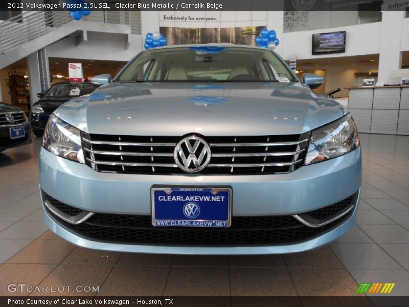 Glacier Blue Metallic / Cornsilk Beige 2012 Volkswagen Passat 2.5L SEL