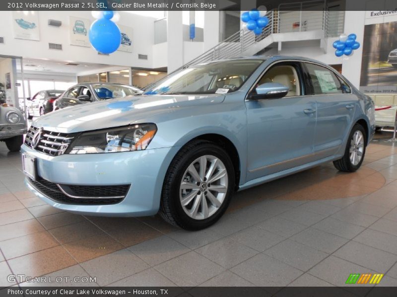 Glacier Blue Metallic / Cornsilk Beige 2012 Volkswagen Passat 2.5L SEL