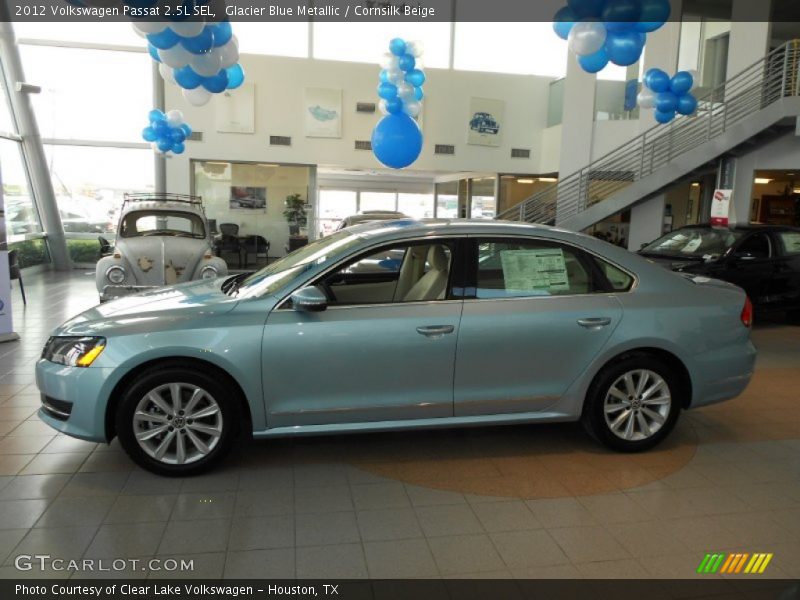 Glacier Blue Metallic / Cornsilk Beige 2012 Volkswagen Passat 2.5L SEL