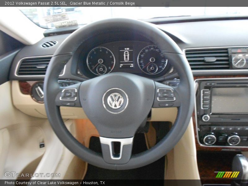 Glacier Blue Metallic / Cornsilk Beige 2012 Volkswagen Passat 2.5L SEL