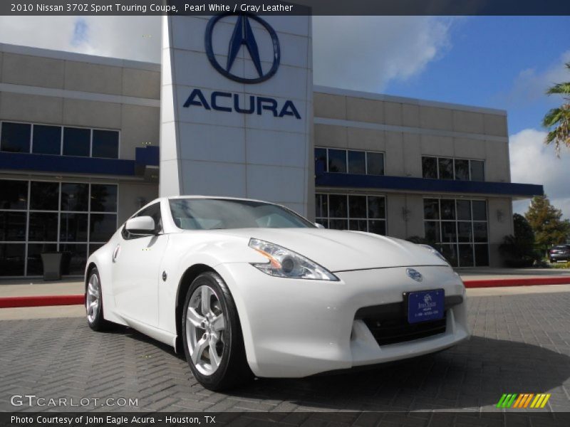 Pearl White / Gray Leather 2010 Nissan 370Z Sport Touring Coupe