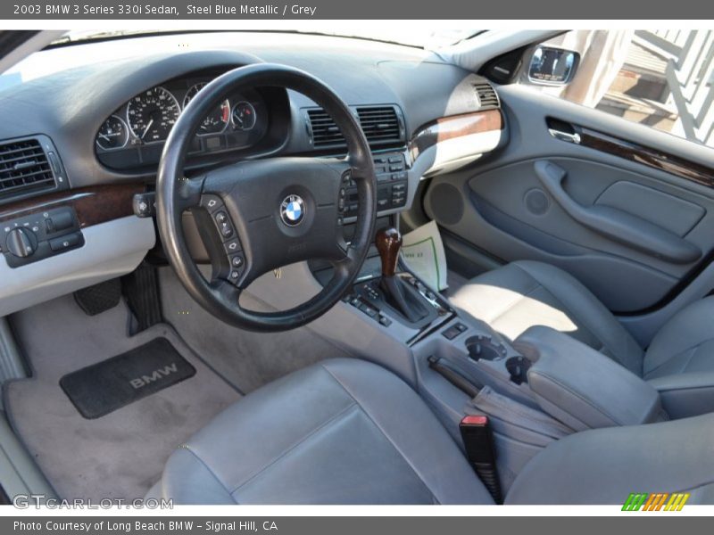 Steel Blue Metallic / Grey 2003 BMW 3 Series 330i Sedan
