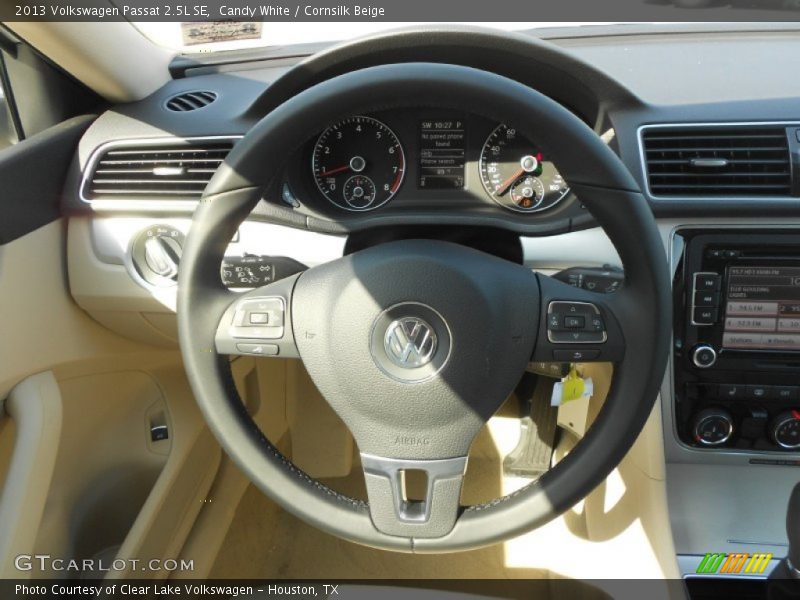 Candy White / Cornsilk Beige 2013 Volkswagen Passat 2.5L SE