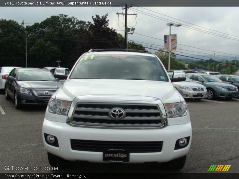 Super White / Sand Beige 2011 Toyota Sequoia Limited 4WD