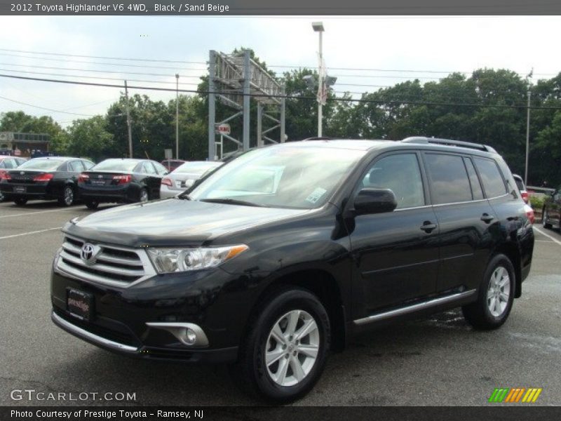 Black / Sand Beige 2012 Toyota Highlander V6 4WD