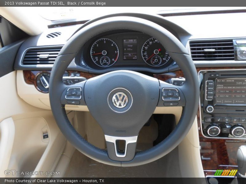 Black / Cornsilk Beige 2013 Volkswagen Passat TDI SEL