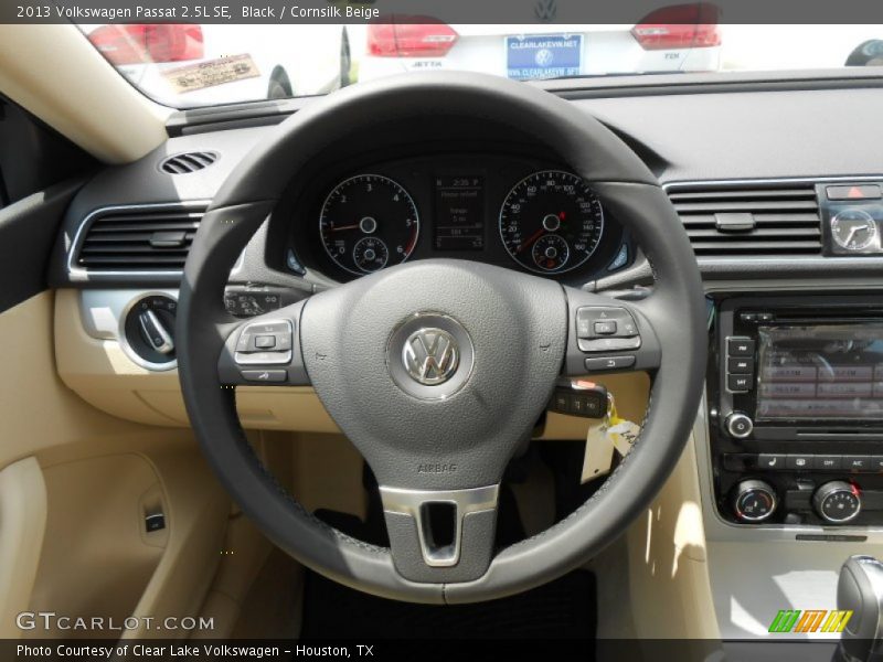Black / Cornsilk Beige 2013 Volkswagen Passat 2.5L SE