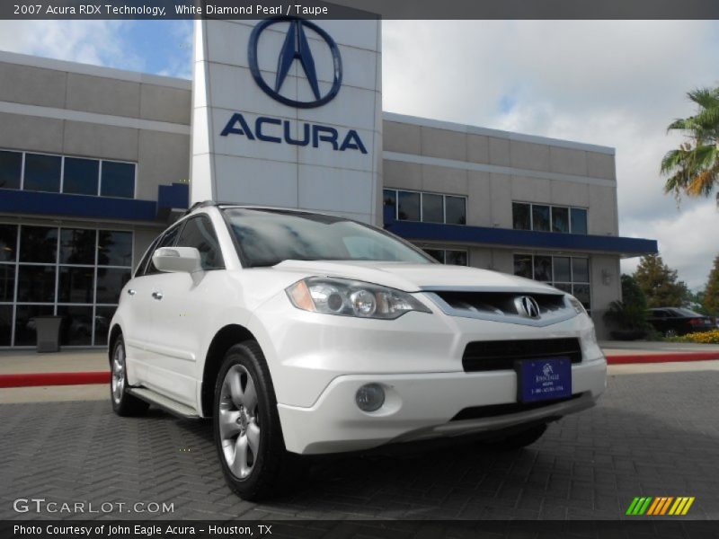 White Diamond Pearl / Taupe 2007 Acura RDX Technology