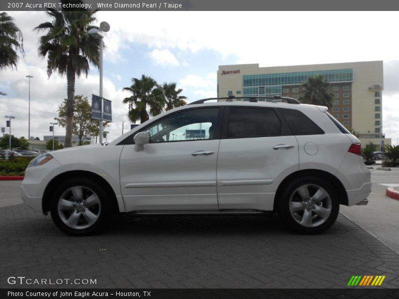 White Diamond Pearl / Taupe 2007 Acura RDX Technology