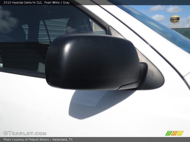 Pearl White / Gray 2010 Hyundai Santa Fe GLS