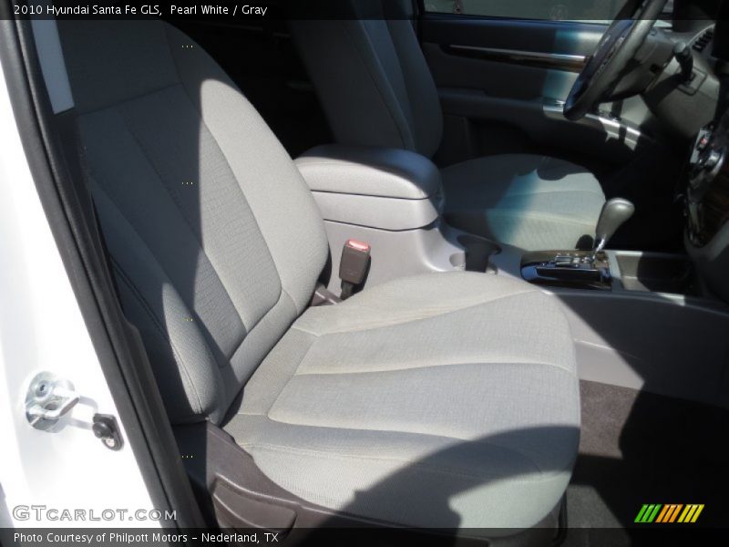 Pearl White / Gray 2010 Hyundai Santa Fe GLS