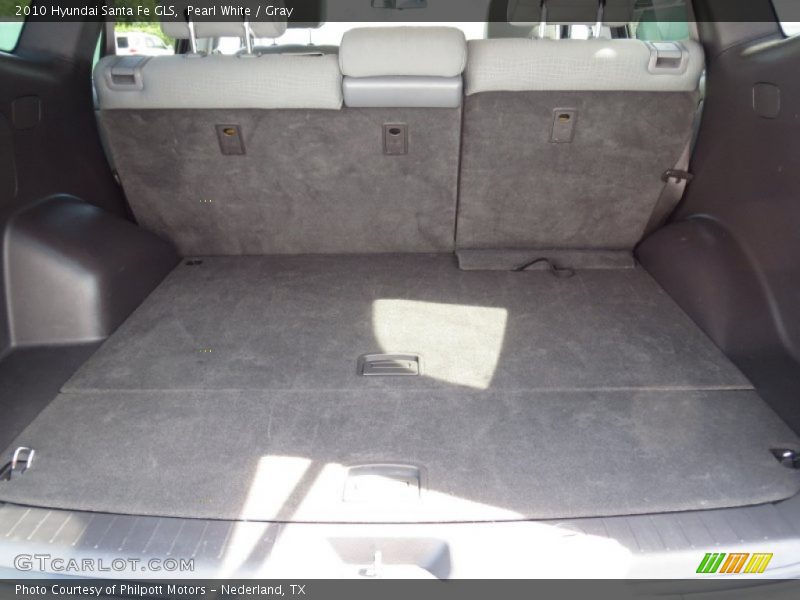 Pearl White / Gray 2010 Hyundai Santa Fe GLS