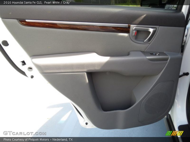 Pearl White / Gray 2010 Hyundai Santa Fe GLS