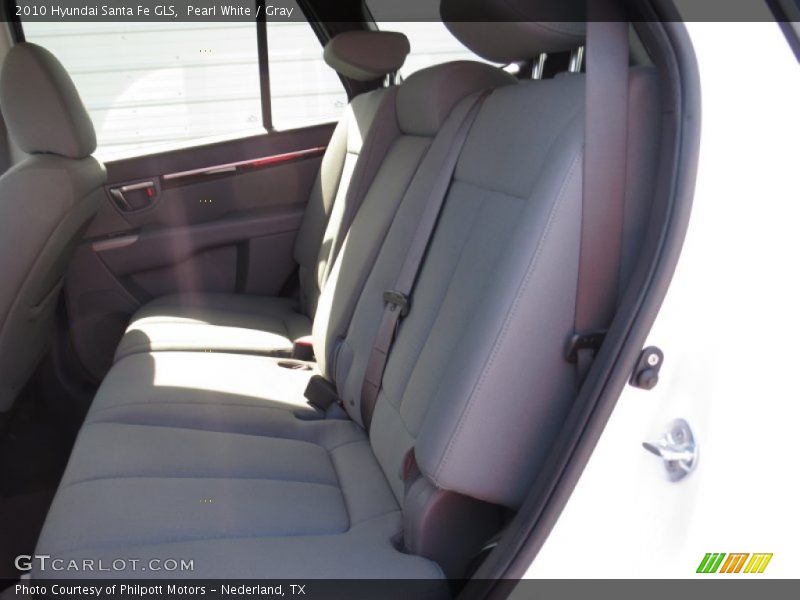 Pearl White / Gray 2010 Hyundai Santa Fe GLS