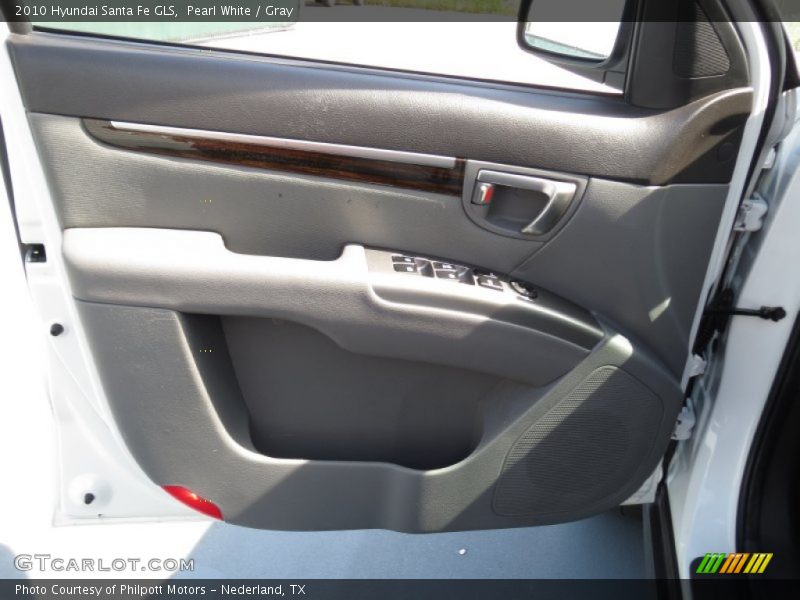 Pearl White / Gray 2010 Hyundai Santa Fe GLS