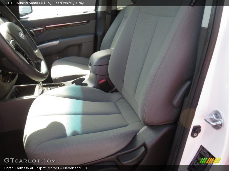 Pearl White / Gray 2010 Hyundai Santa Fe GLS