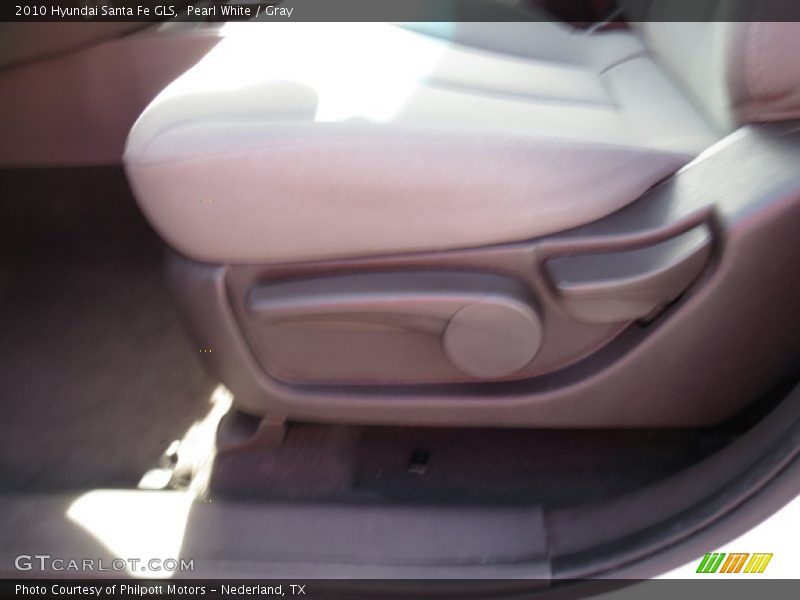 Pearl White / Gray 2010 Hyundai Santa Fe GLS