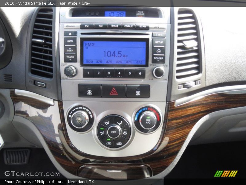 Pearl White / Gray 2010 Hyundai Santa Fe GLS