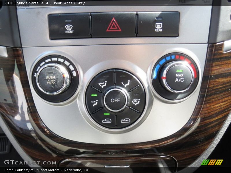Pearl White / Gray 2010 Hyundai Santa Fe GLS
