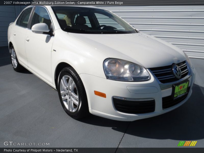 Campanella White / Pure Beige 2007 Volkswagen Jetta Wolfsburg Edition Sedan