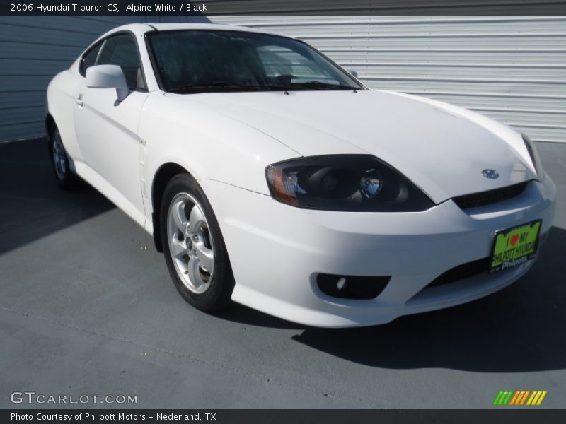 Alpine White / Black 2006 Hyundai Tiburon GS