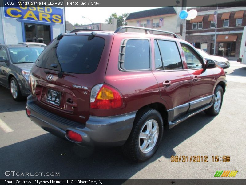 Merlot Red / Gray 2003 Hyundai Santa Fe GLS 4WD