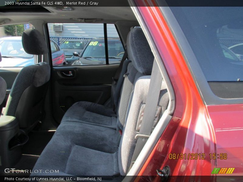 Merlot Red / Gray 2003 Hyundai Santa Fe GLS 4WD
