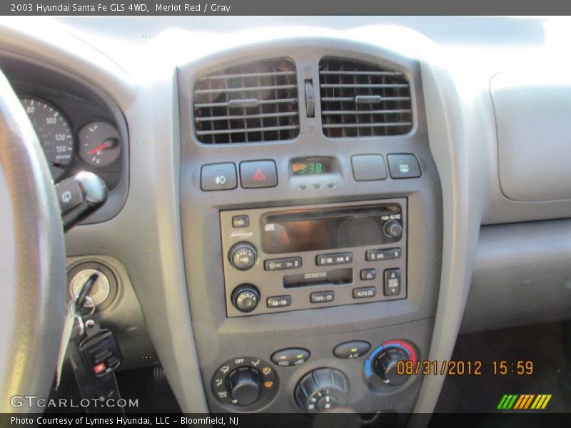 Merlot Red / Gray 2003 Hyundai Santa Fe GLS 4WD