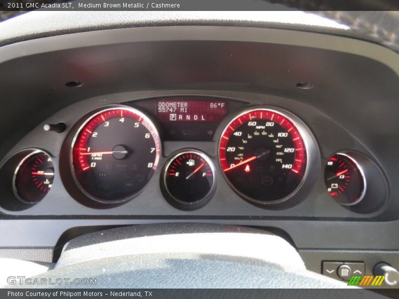 Medium Brown Metallic / Cashmere 2011 GMC Acadia SLT