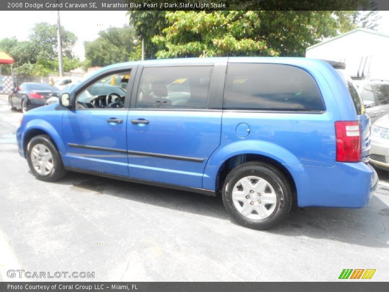 Marathon Blue Pearl / Dark Slate/Light Shale 2008 Dodge Grand Caravan SE