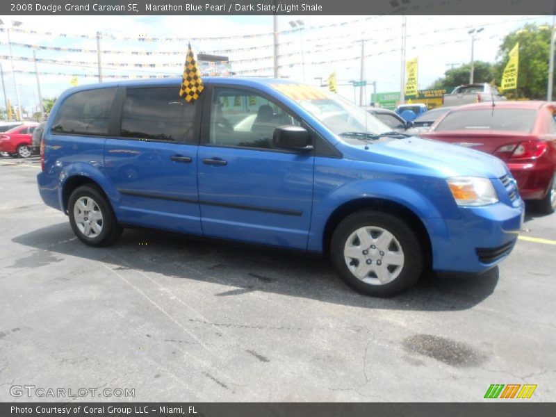 Marathon Blue Pearl / Dark Slate/Light Shale 2008 Dodge Grand Caravan SE