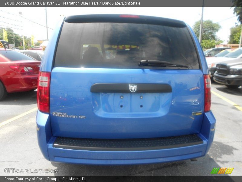 Marathon Blue Pearl / Dark Slate/Light Shale 2008 Dodge Grand Caravan SE
