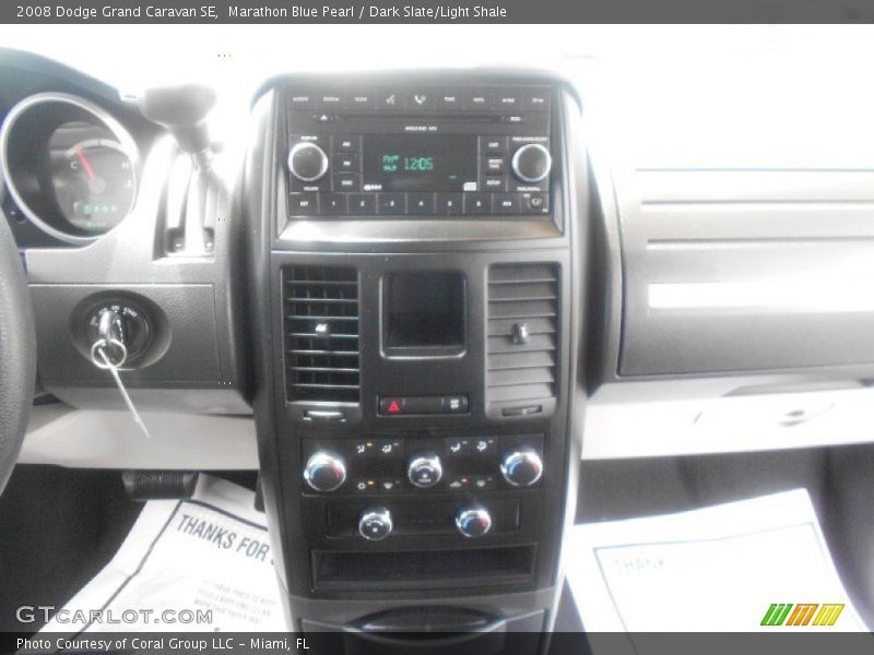 Marathon Blue Pearl / Dark Slate/Light Shale 2008 Dodge Grand Caravan SE