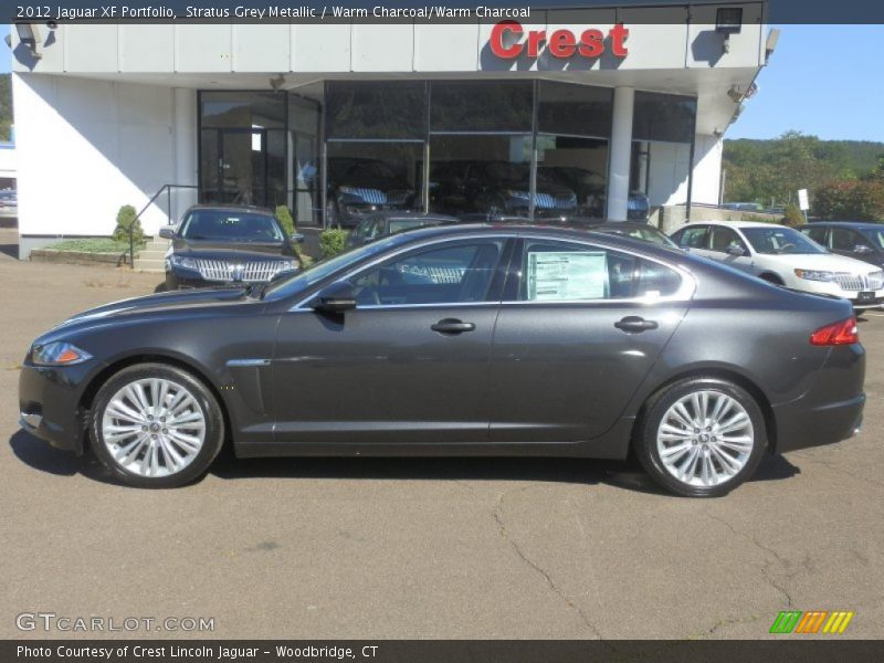 Stratus Grey Metallic / Warm Charcoal/Warm Charcoal 2012 Jaguar XF Portfolio