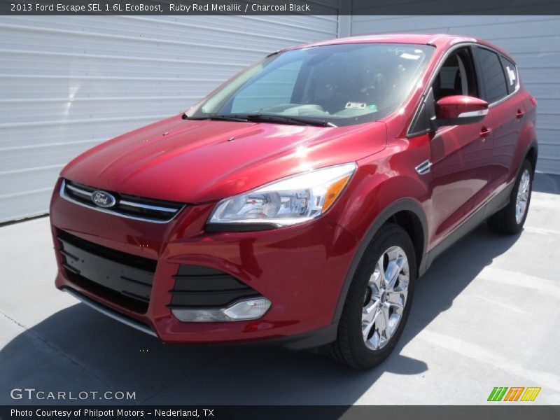 Ruby Red Metallic / Charcoal Black 2013 Ford Escape SEL 1.6L EcoBoost